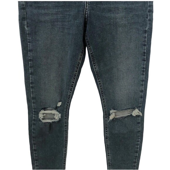 TOPSHOP Jamie Skinny Jeans Women’s Size 28 6 Distressed Knee Ankle Jeggings Blue - Picture 8 of 14